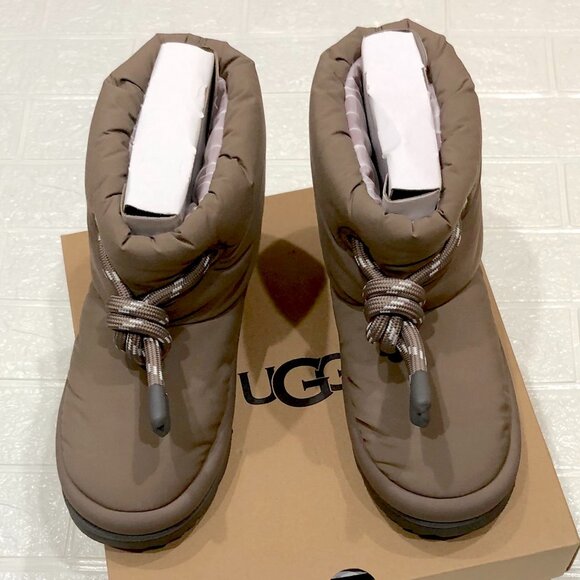 UGG Maxi Cozy Puffy Short Booties UGGPlush Warm Wool Blend Size Big Kid 4 EU 36 - Picture 1 of 14
